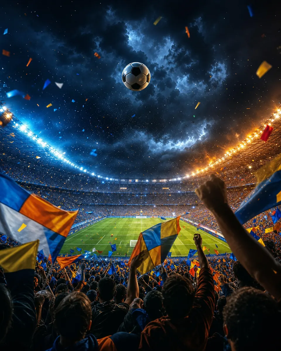 Global football celebration poster